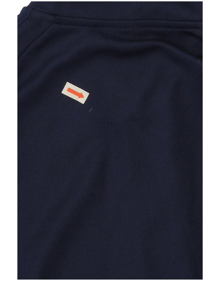 Adidas Mens Climalite Zip Neck Pullover Treino Top Pequeno Azul Marinho