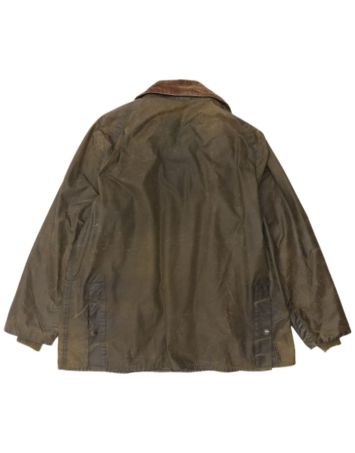 Jaqueta masculina Barbour Bedale de algodão encerado Reino Unido 46 XL cáqui