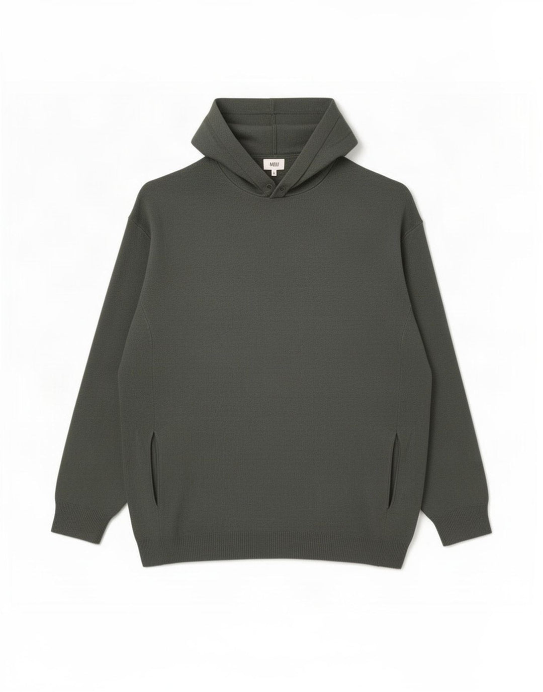 Zara Suéter masculino com capuz e viscose grande cinza