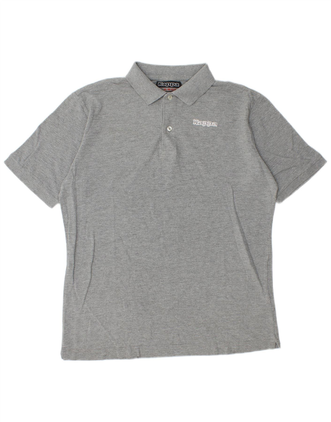Camisa polo masculina Kappa grande algodão manchado cinza