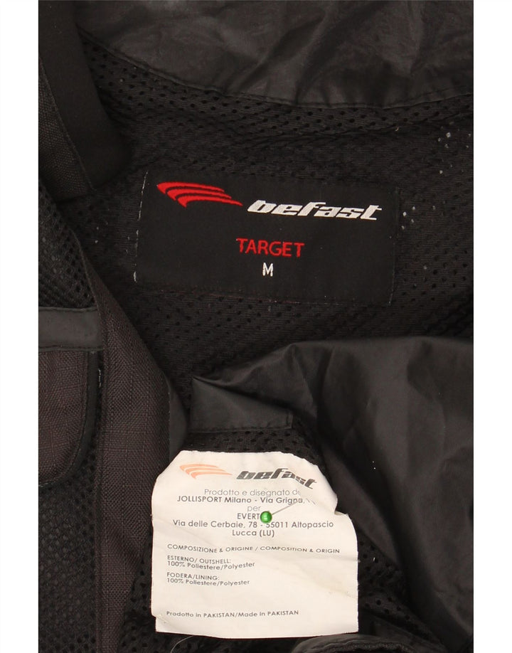 Jaqueta feminina Befast Motorstyle Graphic Racer UK 14 poliéster preto médio