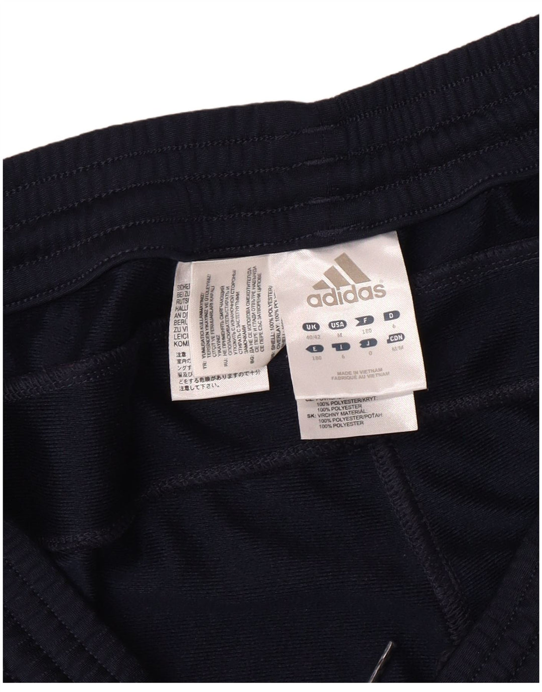 ADIDAS Calças de treino masculinas Joggers UK 40/42 Médio Azul Marinho Poliéster