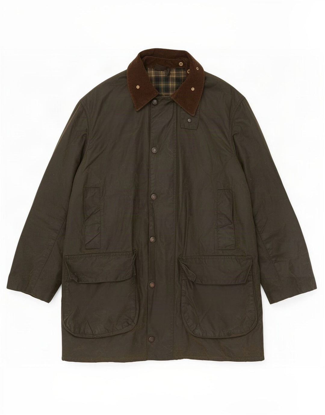Jaqueta masculina de algodão encerado Barbour UK 40 grande cáqui