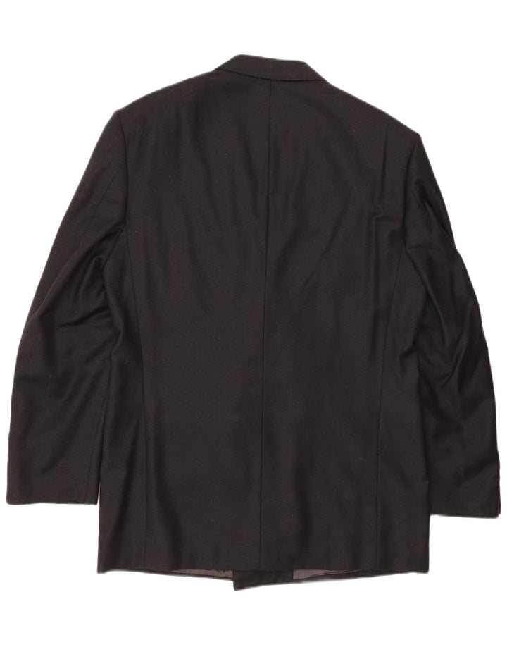 Jaqueta blazer masculina Ermenegildo Zegna com peito duplo IT 48 médio preto
