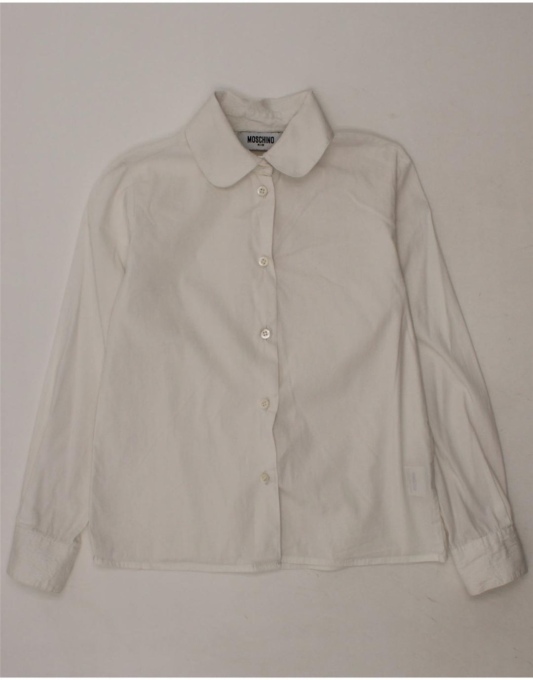 MOSCHINO Girls Shirt 5-6 Years White Cotton Vintage Moschino and Second-Hand Moschino from Messina Hembry 