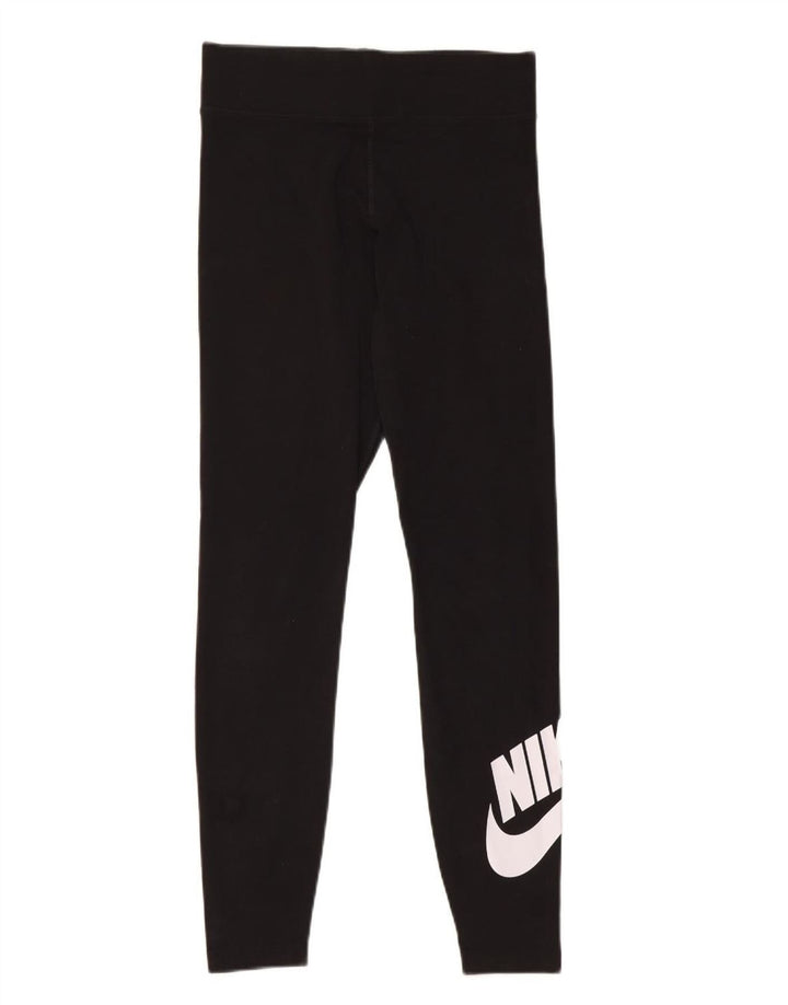 Leggings femininas Nike Graphic UK 8 pequenas de algodão preto