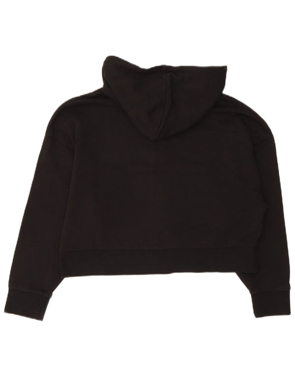 Suéter feminino Puma Crop Zip com capuz Reino Unido 16 grande preto