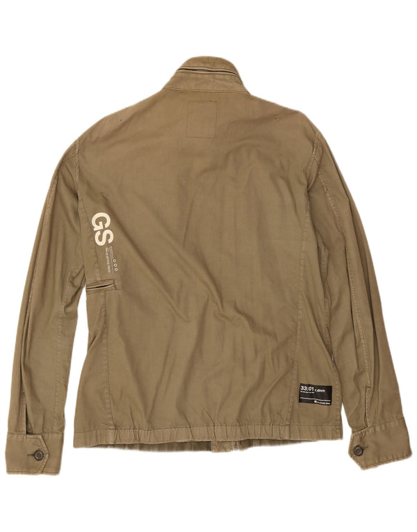 Jaqueta militar gráfica masculina G-Star UK 42 XL algodão cáqui