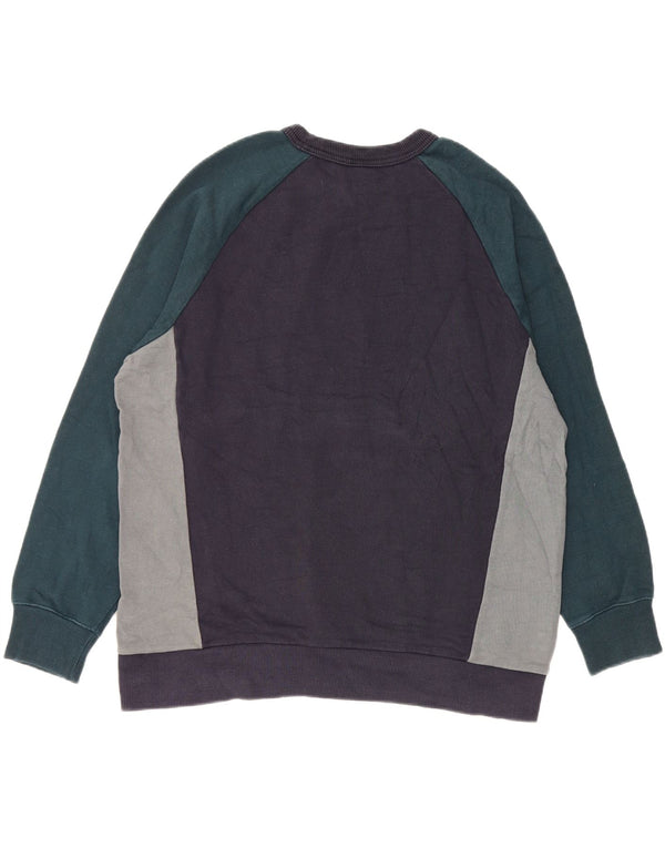 Moletom masculino Zara Jumper XL azul marinho algodão colorblock