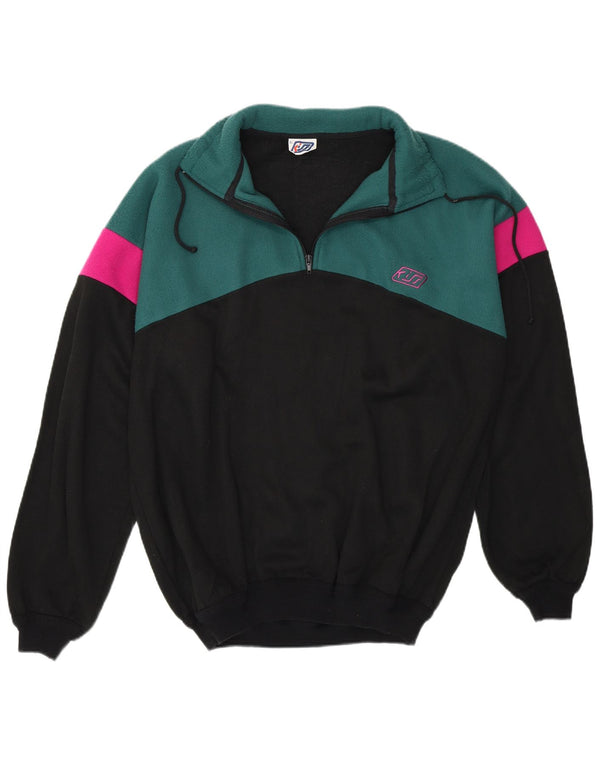 KISS moletom masculino de lã jumper XL preto colorblock algodão