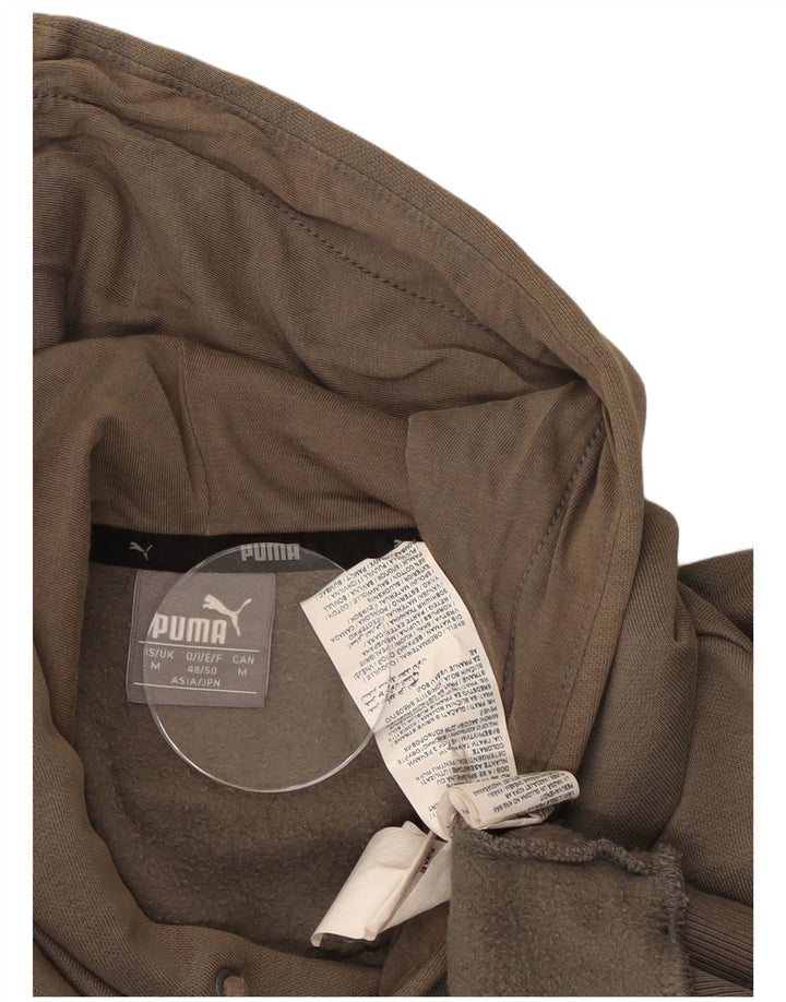 Puma Mens Graphic Hoodie Jumper Médio Algodão Marrom