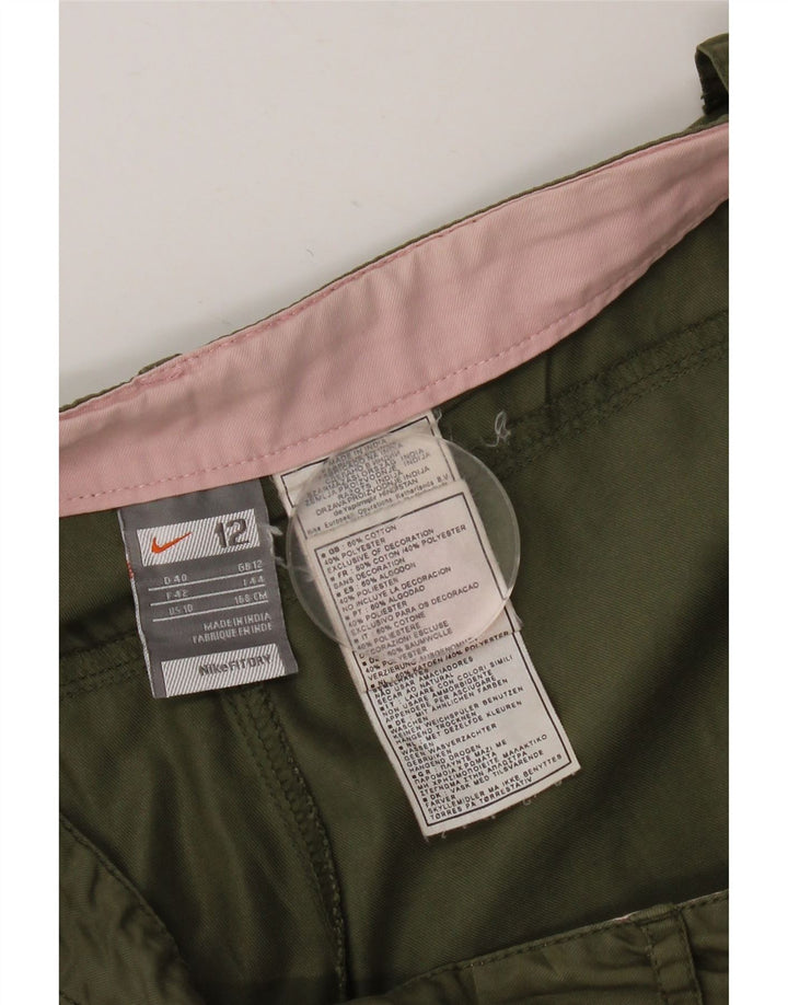 Shorts Nike Chino Feminino UK 12 Médio W32 Cáqui Algodão