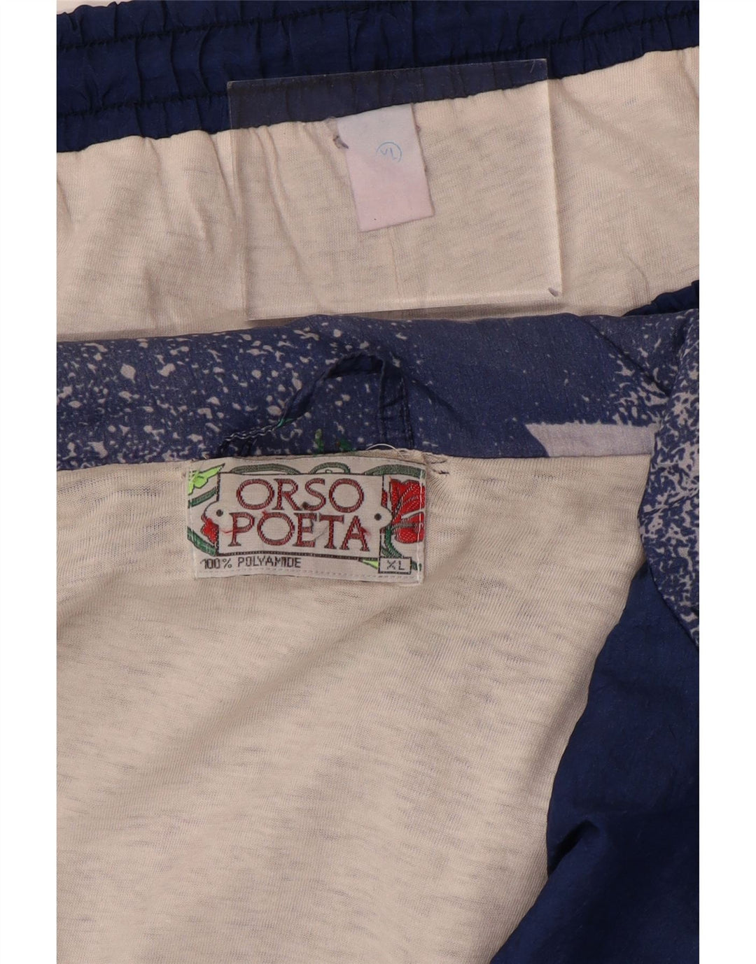 ORSO POETA Fato de treino masculino completo XL azul marinho poliamida geométrica