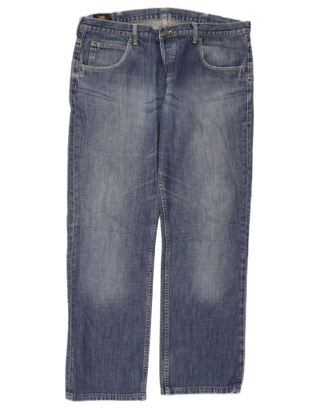 Lee Mens Freeburn Straight Jeans W40 L32 Azul Algodão