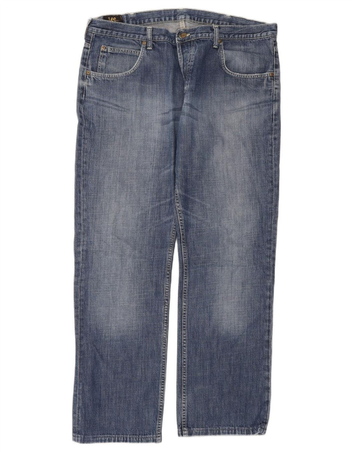 Lee Mens Freeburn Straight Jeans W40 L32 Azul Algodão