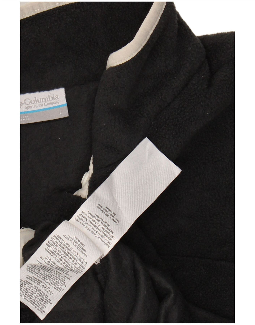 Suéter de lã feminino COLUMBIA com gola redonda Reino Unido 16 grande poliéster cinza