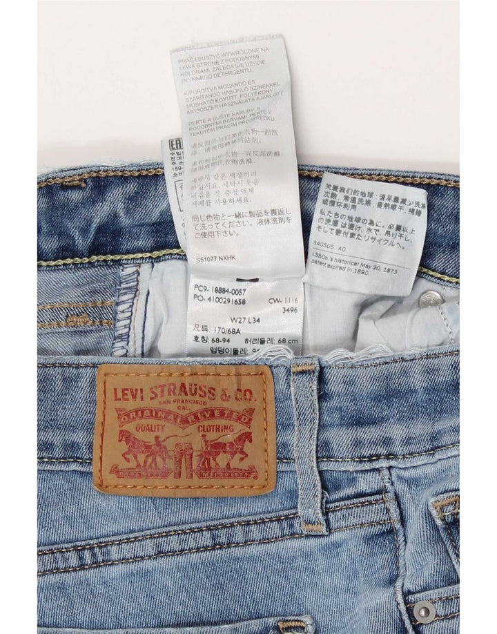 Calça jeans feminina Levi's 712 Slim W27 L34 azul algodão