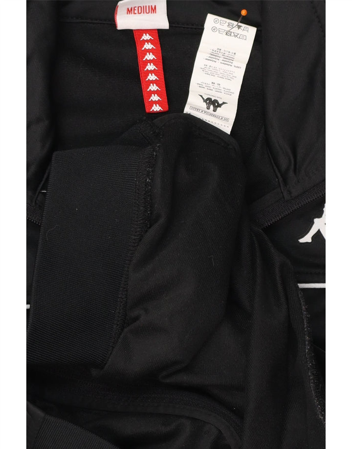 Jaqueta feminina KAPPA com agasalho gráfico UK 14 médio preto colorblock