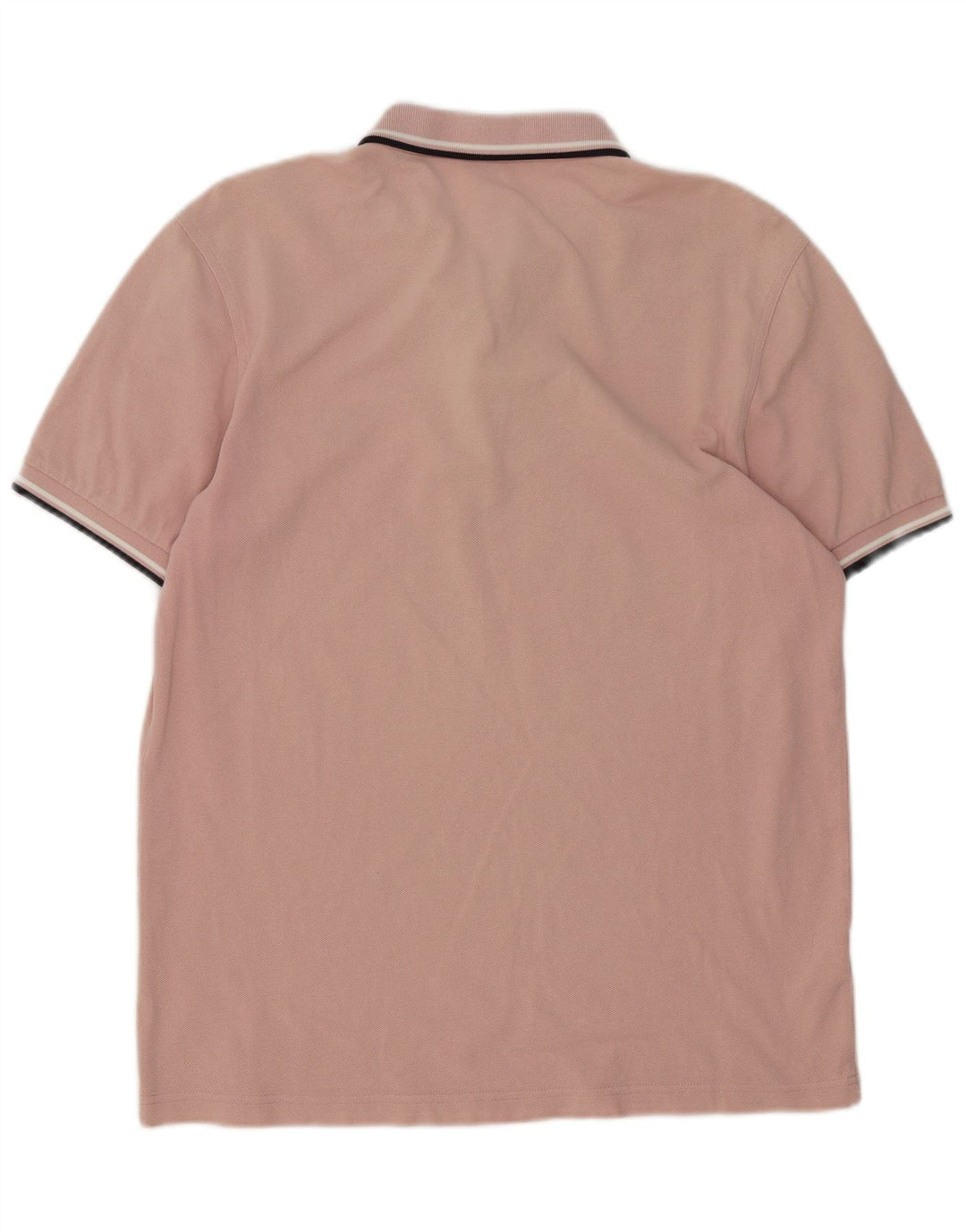 Camisa polo masculina Fred Perry grande algodão listrado rosa