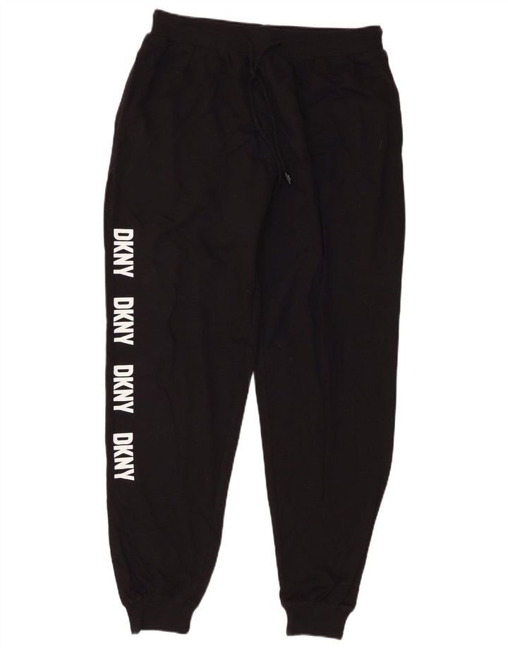 Calça esportiva masculina Dkny com estampa gráfica, joggers de algodão preto médio