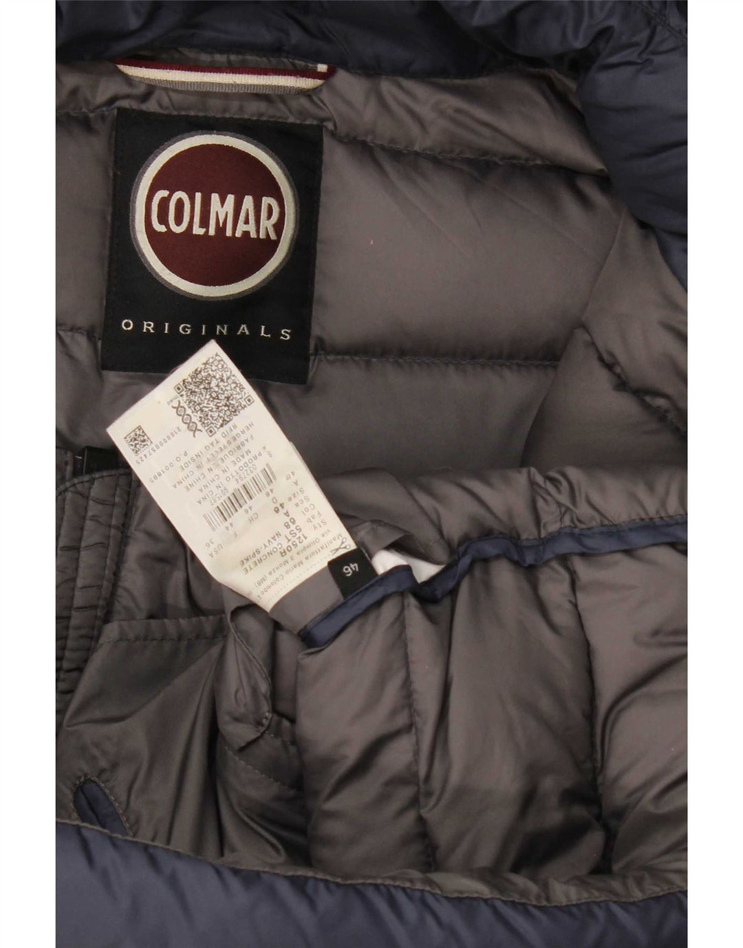 Jaqueta masculina acolchoada com capuz Colmar IT 46 pequena poliamida azul marinho
