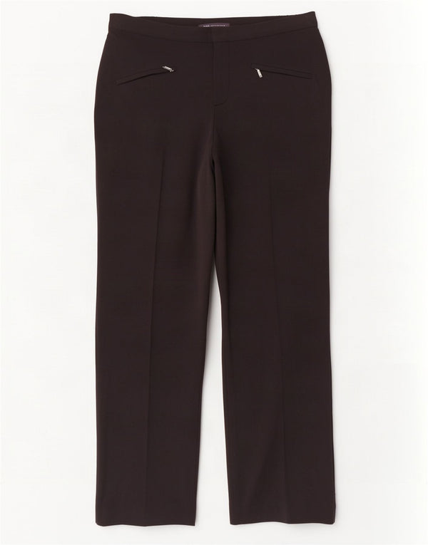 Calça feminina reta casual Marks & Spencer Reino Unido 10 médio W27 L28 preta