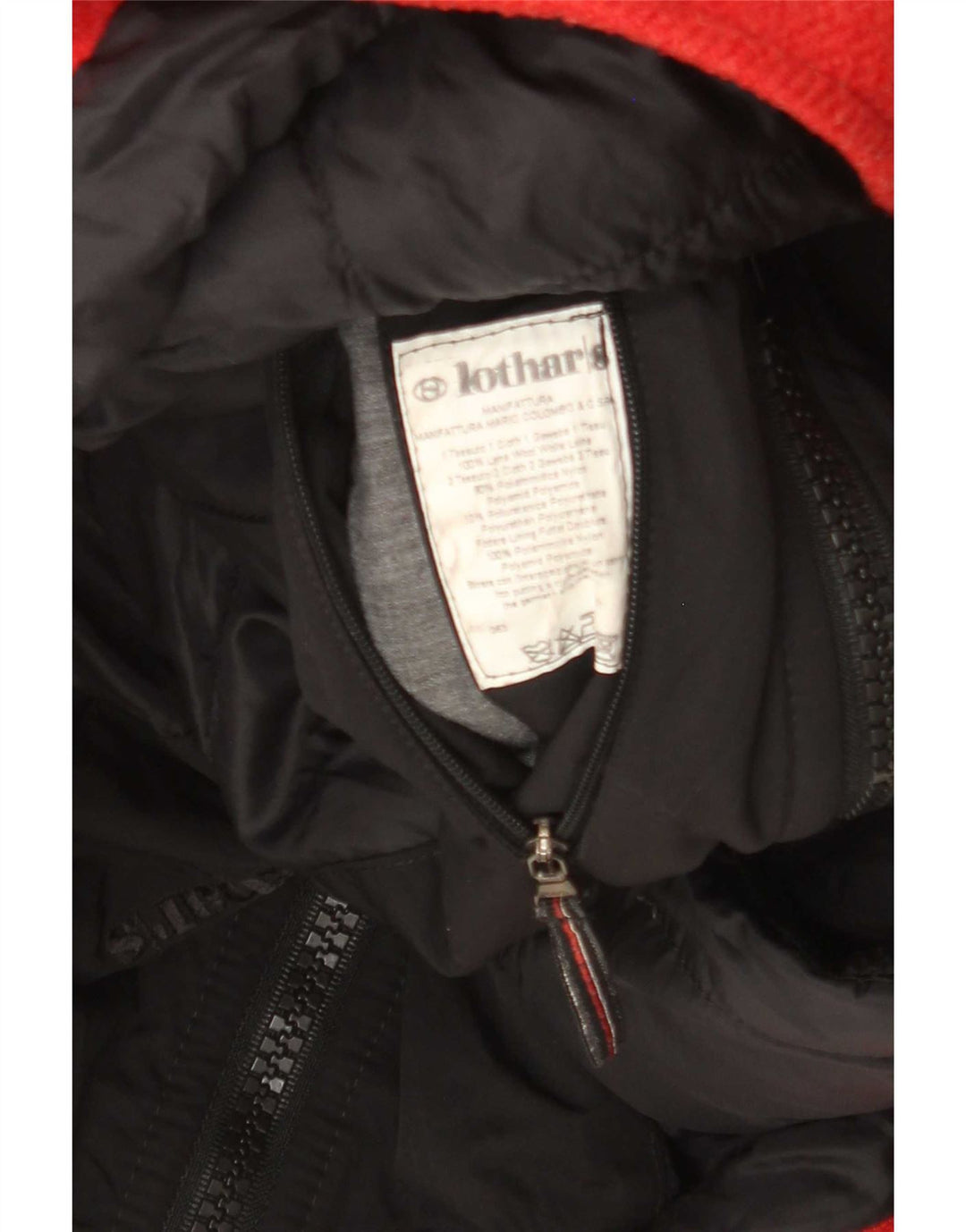 Jaqueta corta-vento masculina Lothars EU 50 poliamida vermelha média