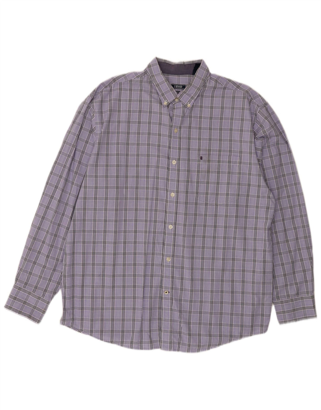 Camisa masculina IZOD XL algodão xadrez roxo
