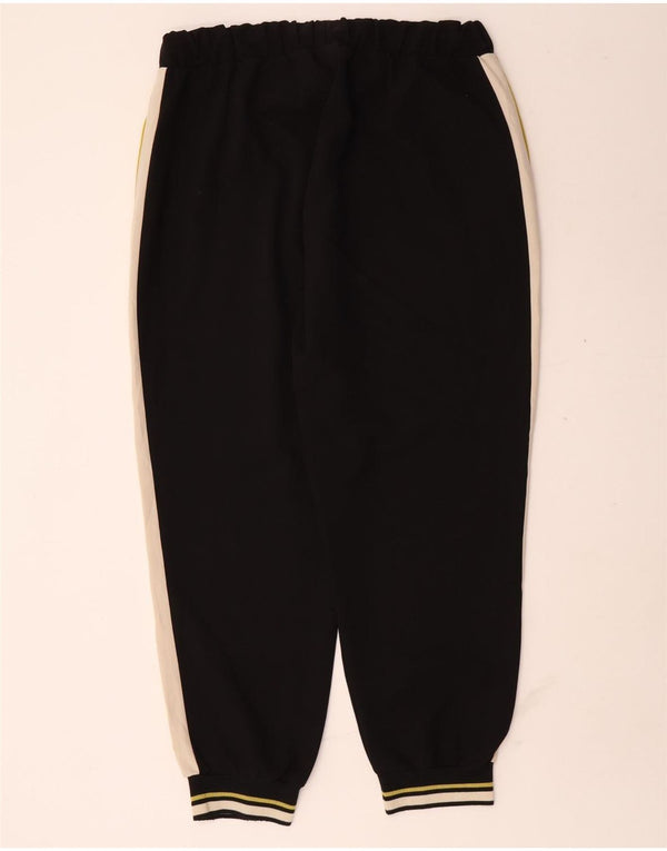 Calça de treino feminina Zara Joggers UK 18 XL preto colorblock