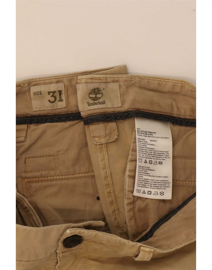 Timberland Mens Chino Shorts W31 Médio Algodão Bege