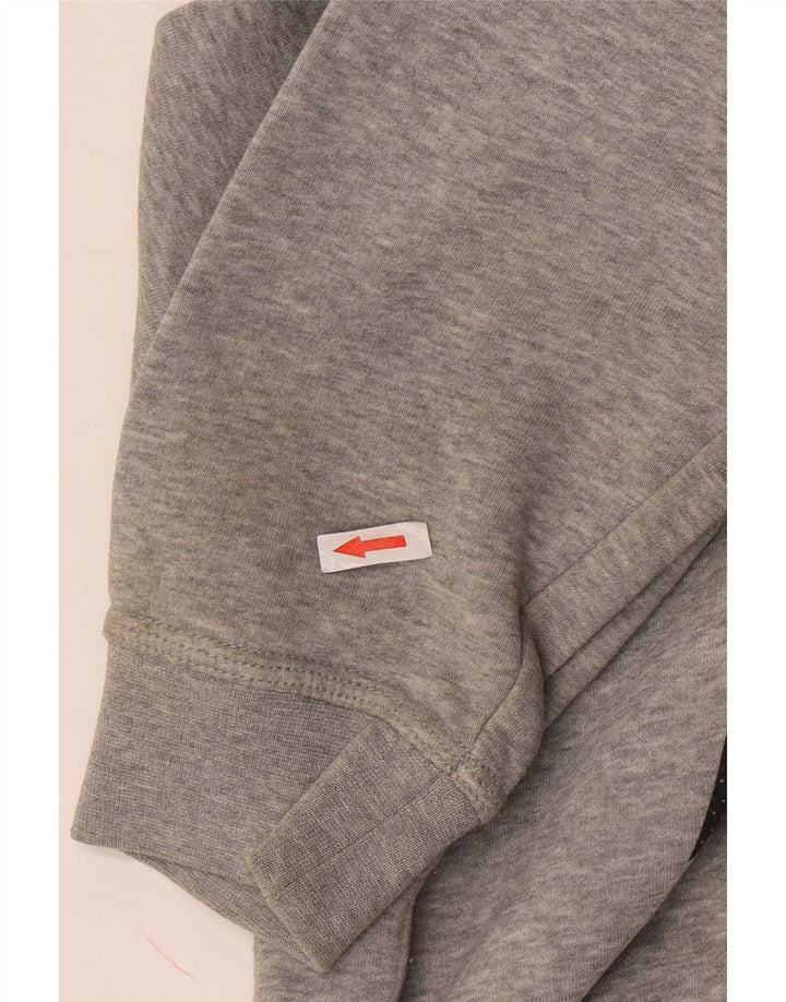 Suéter com capuz gráfico masculino Nike grande algodão cinza