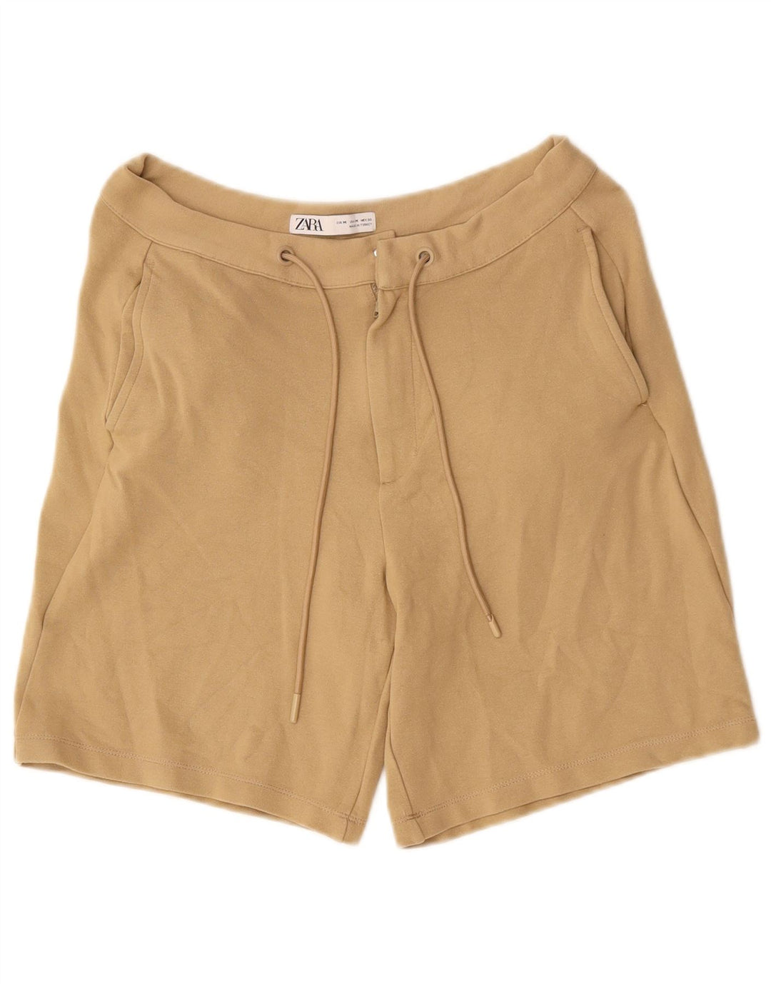 Zara Womens Chino Shorts Médio W31 Bege Viscose