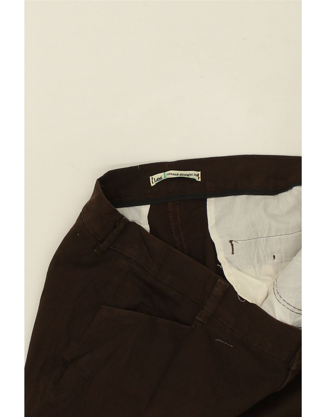LEE Womens Relaxed Fit Straight Casual Trousers W36 L28 Brown | Vintage Lee | Thrift | Second-Hand Lee | Used Clothing | Messina Hembry 