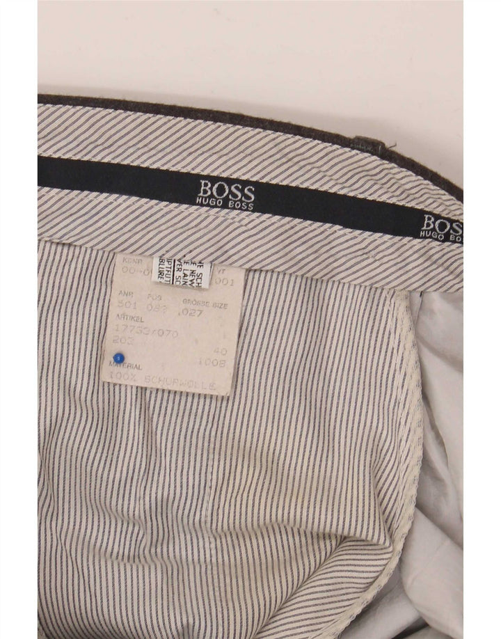 Calça masculina Hugo Boss Pegged Suit W36 L30 cinza nova lã