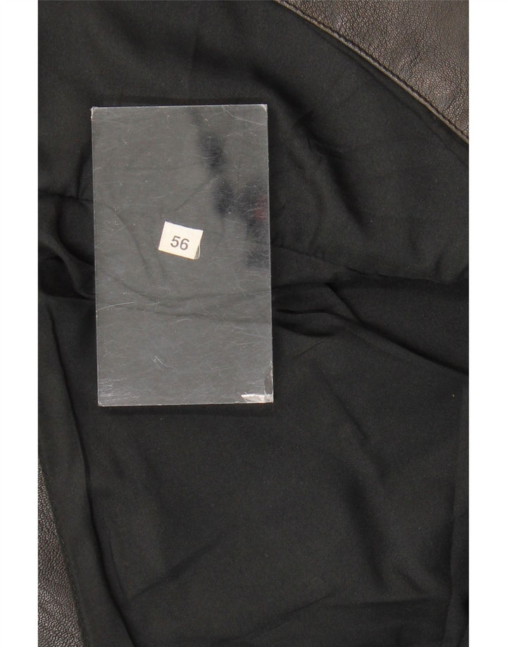 Colete de couro masculino VINTAGE IT 56 XL marrom