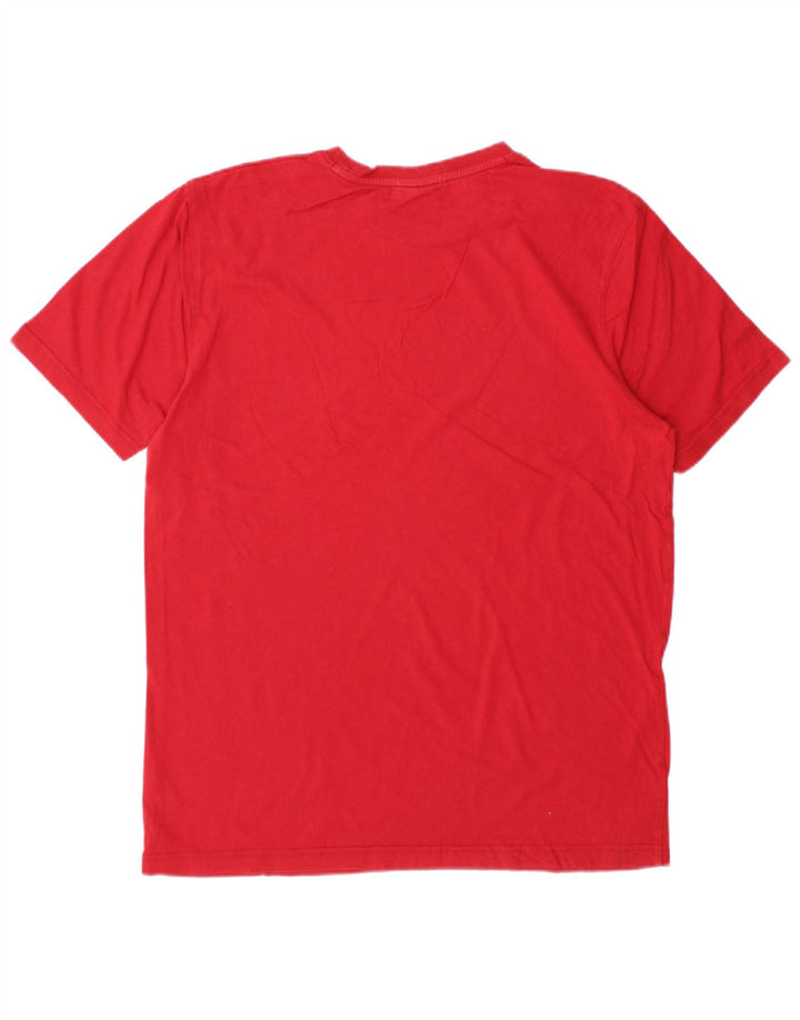 Camiseta gráfica masculina RUSSELL ATLÉTICO Top médio de algodão vermelho