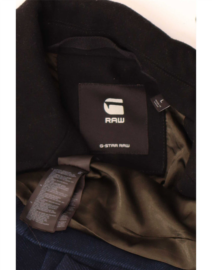 Casaco masculino G-Star Pea tamanho 40 grande algodão azul marinho