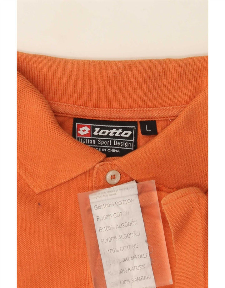 Camisa polo masculina Lotto grande algodão laranja
