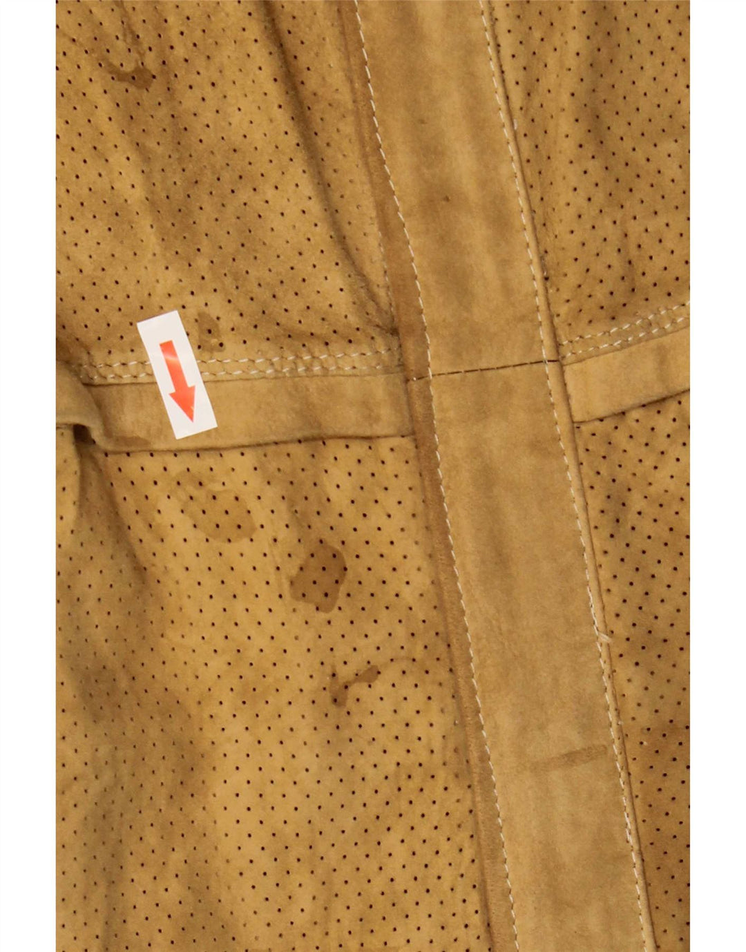 Jaqueta de camurça masculina vintage UK 34 XS bege