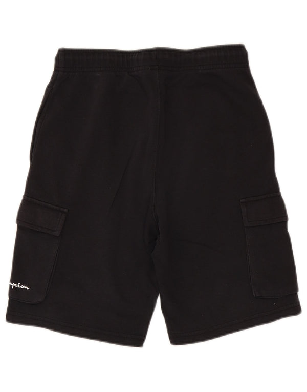 Shorts esportivos cargo Champion Boys 11-12 anos grandes pretos