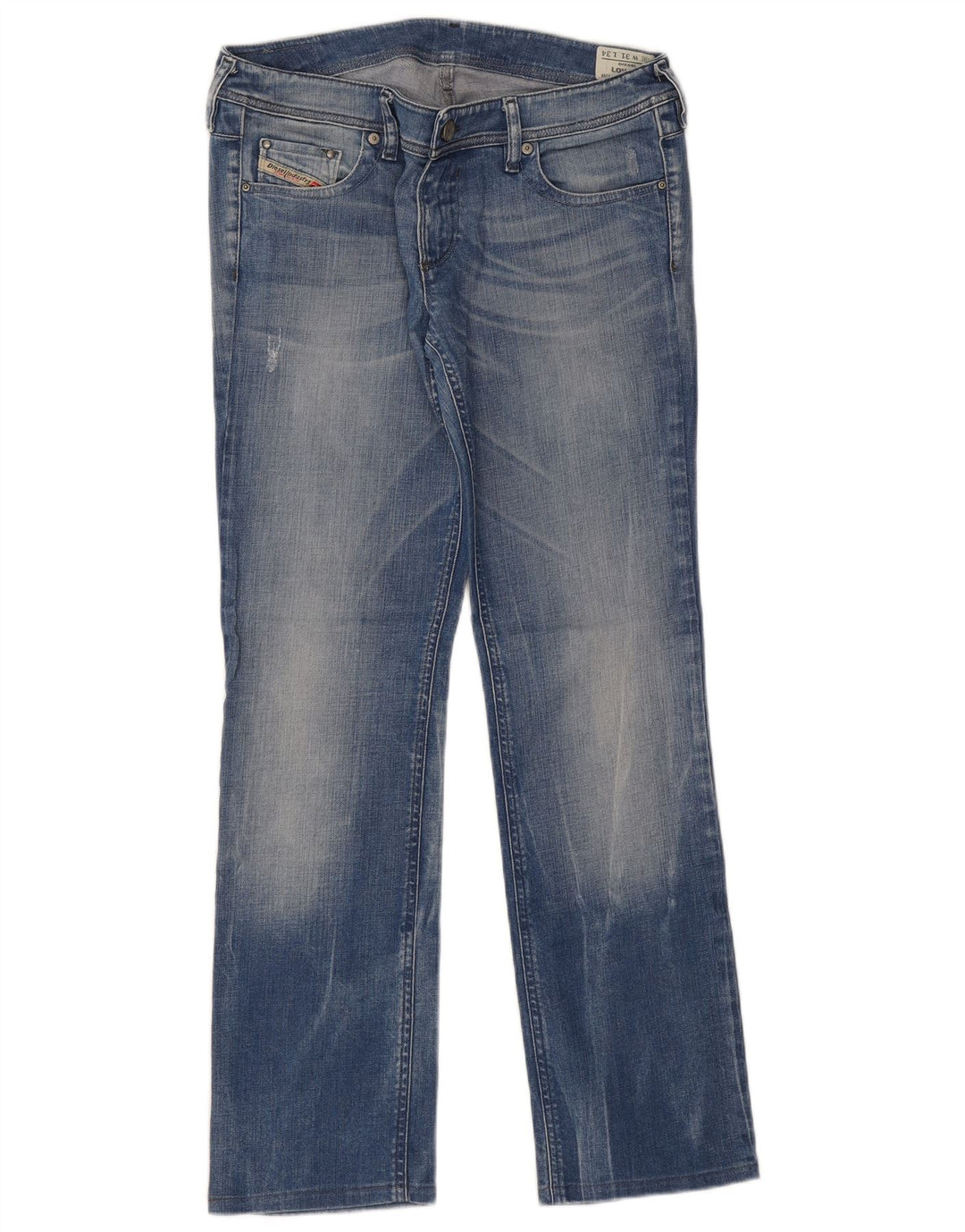 Diesel feminino Lowky Straight Jeans W31 L29 Azul Algodão