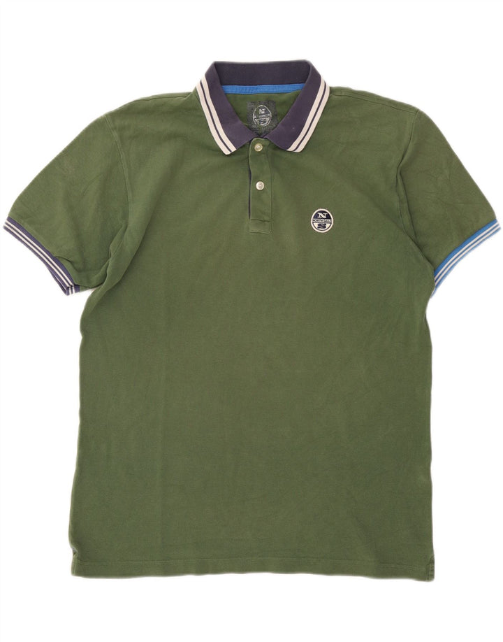 Camisa polo masculina North Sails XL verde algodão