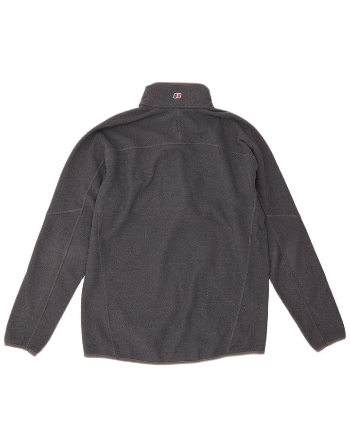 Berghaus Suéter masculino de lã com zíper e gola média poliéster cinza médio