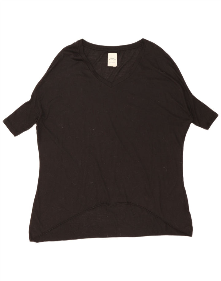 Túnica feminina Zara Oversized UK 10 pequena preta