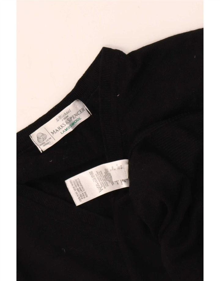 Marks & Spencer Camiseta masculina colete grande preta de lã nova