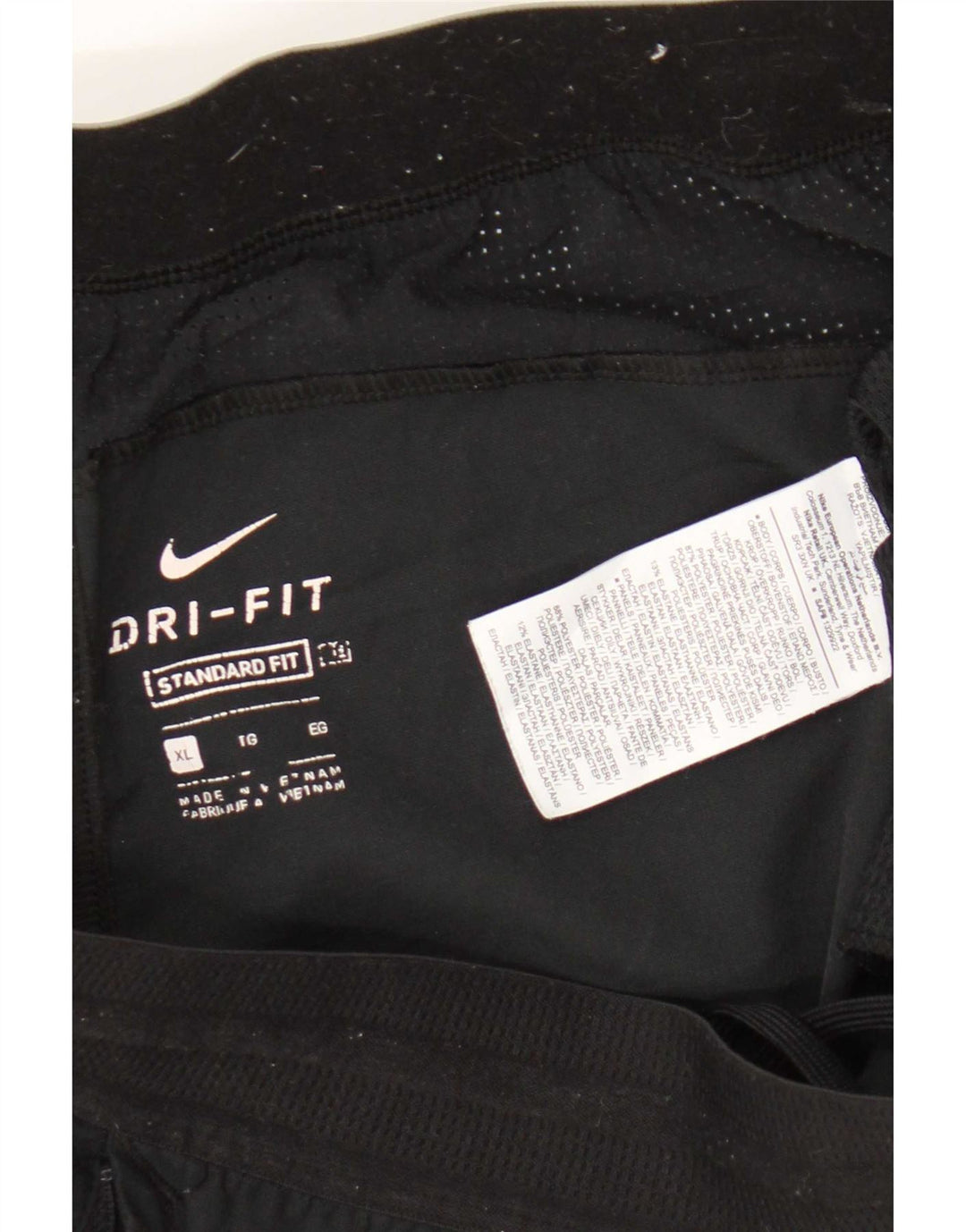 Shorts esportivos masculinos Nike Dri Fit Standard Fit XL preto poliéster