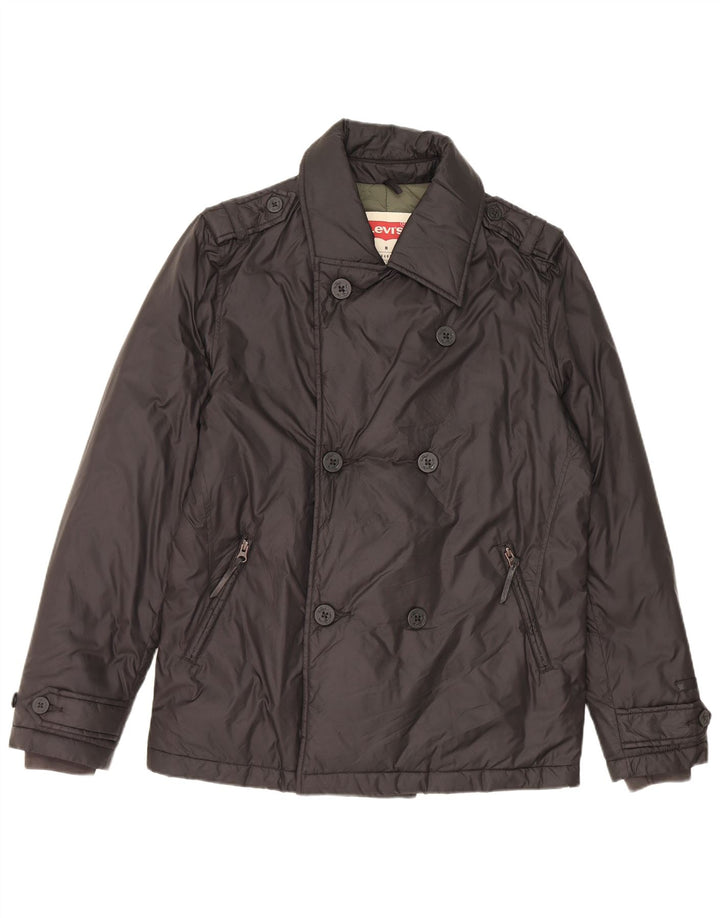 Jaqueta militar acolchoada masculina Levi's UK 38 médio preto nylon