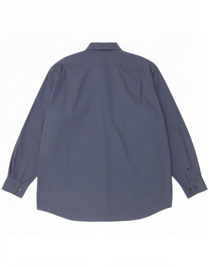 Camisa masculina Lacoste tamanho 43 algodão azul grande
