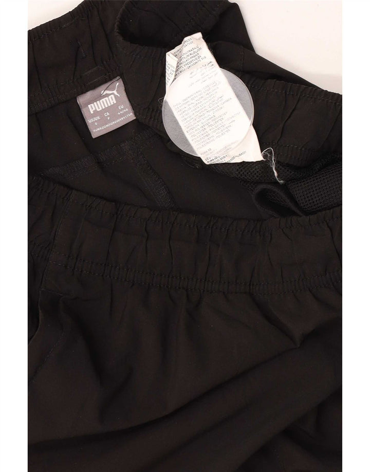 Calça de treino masculina Puma Joggers pequenos esportes pretos de poliéster