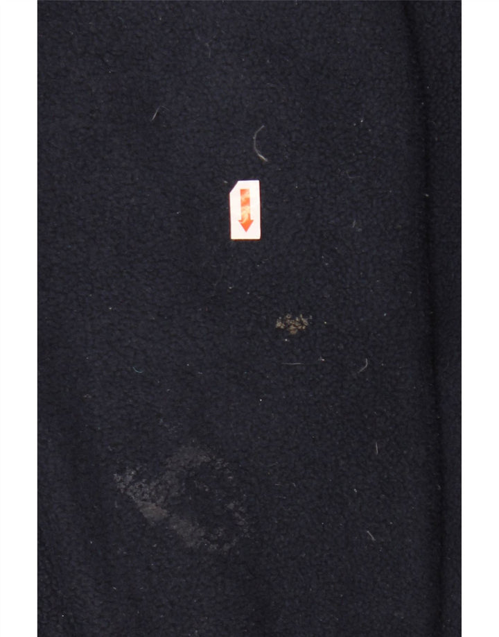 KAPPA Suéter masculino de lã com zíper e gola pequena azul marinho poliéster